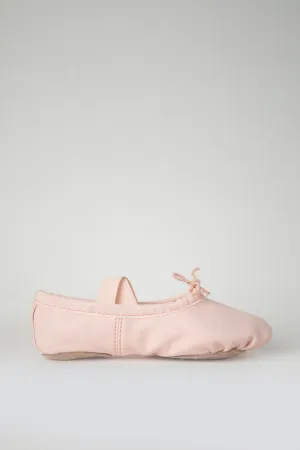 Kids PU Leather Ballet Shoes (Split Sole, With Lace)