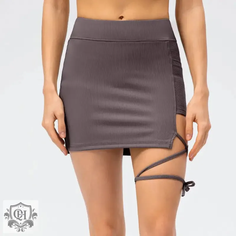 Lace-up Sporty Fit Tennis Skirt