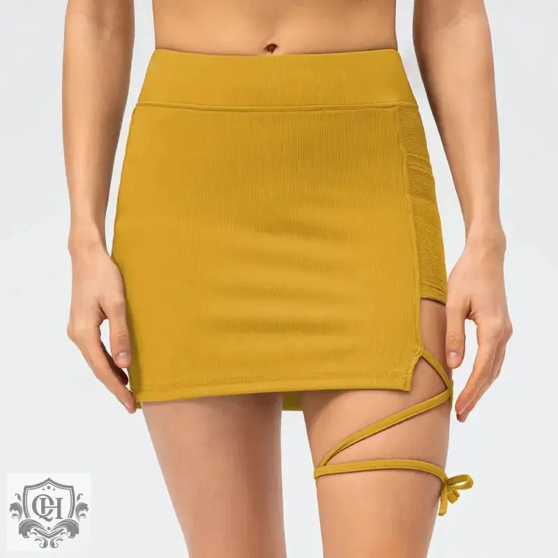 Lace-up Sporty Fit Tennis Skirt