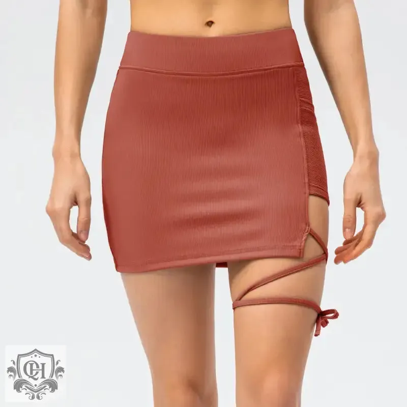 Lace-up Sporty Fit Tennis Skirt