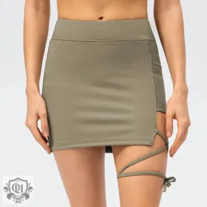 Lace-up Sporty Fit Tennis Skirt
