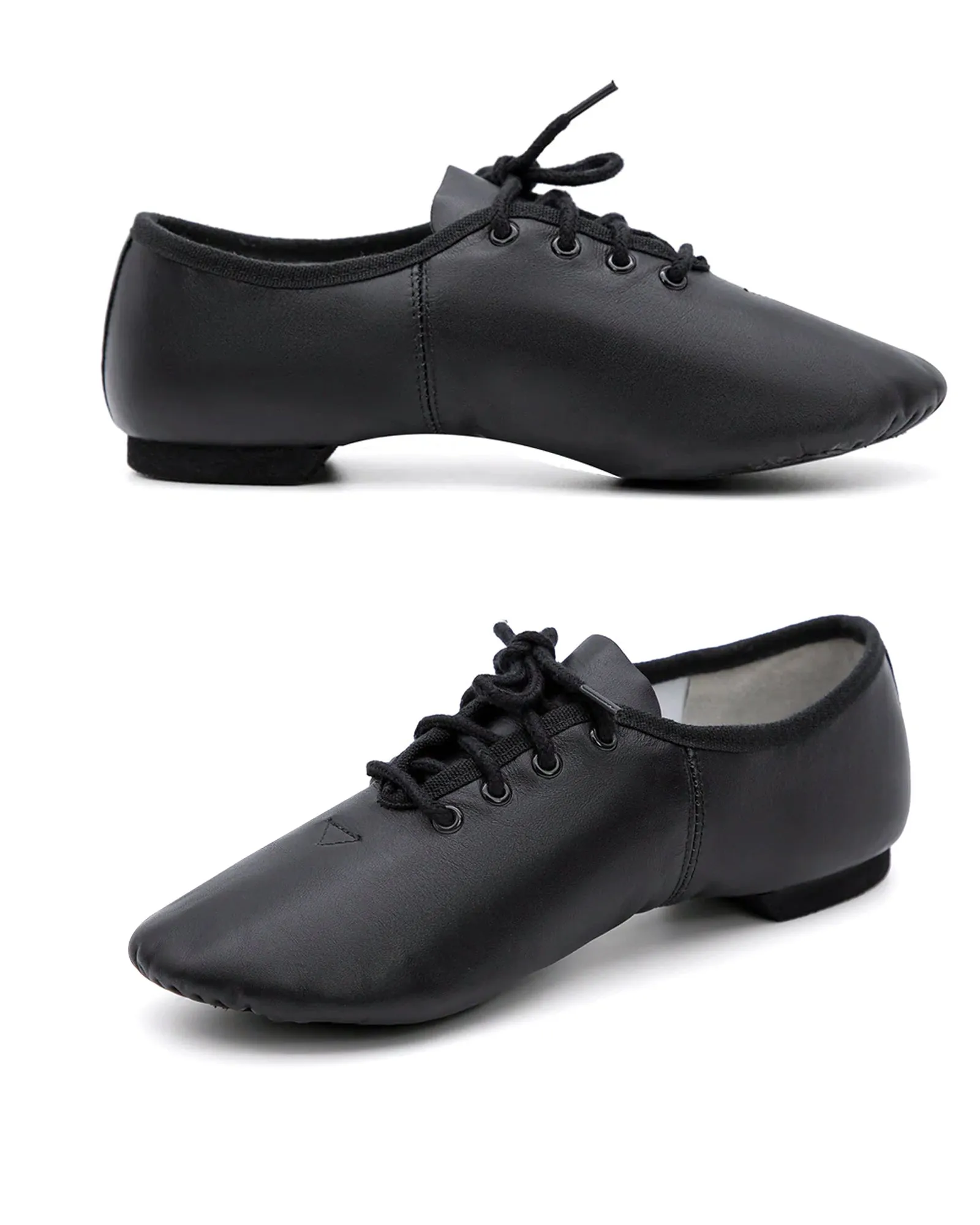 Leather Flex Lace Up Jazz Shoes for Women and Men Professional Dancer