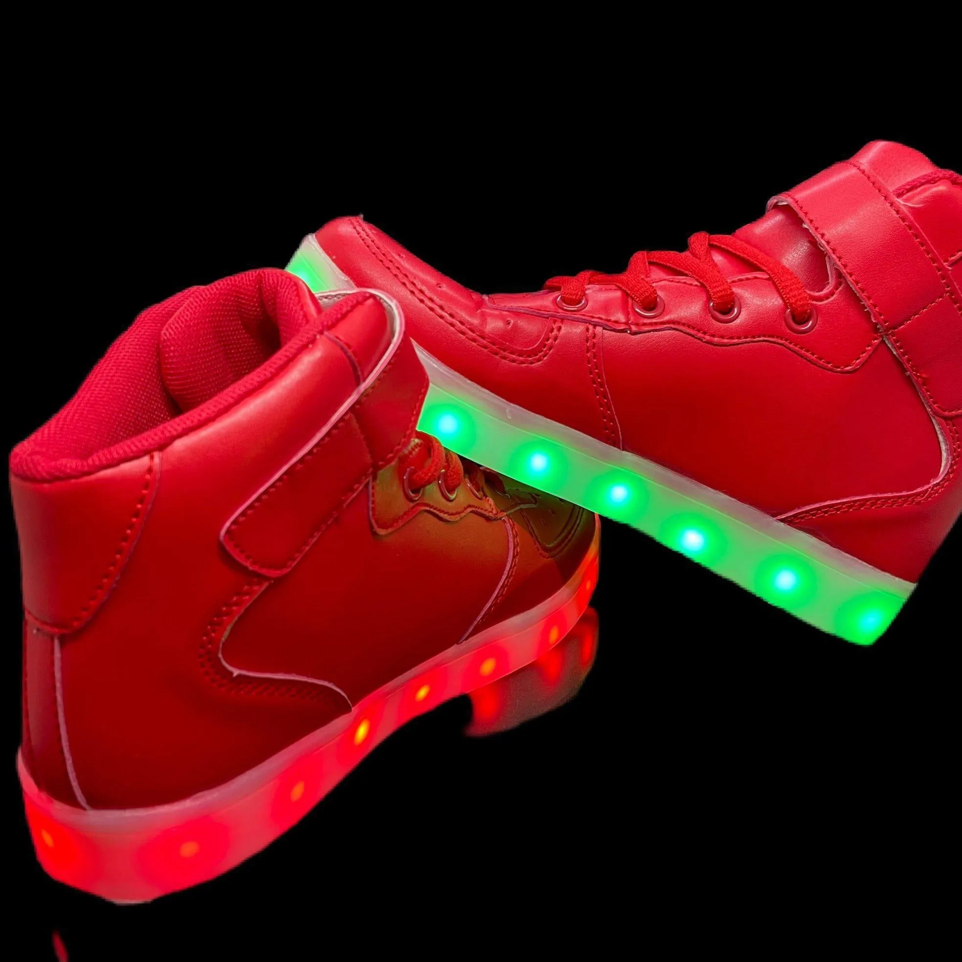 Led Sneakers Red 7 Led Colors | Dancing Led Light Shoes  | Kids Led Light Shoes  | Led Light Shoes For Men Women