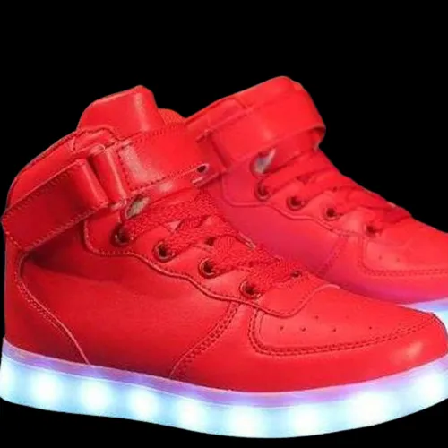 Led Sneakers Red 7 Led Colors | Dancing Led Light Shoes  | Kids Led Light Shoes  | Led Light Shoes For Men Women
