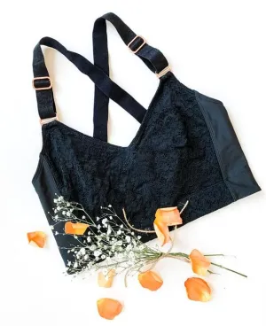 Logan Cross-Back Maternity & Nursing Lace Bralette