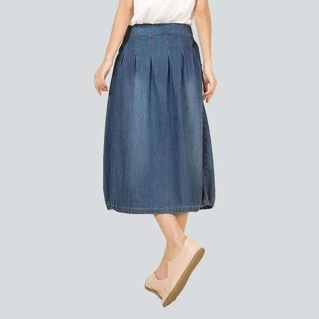 Long bubble skirt for women
