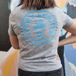 Lucky Skates Pineapple Grey Square Tee