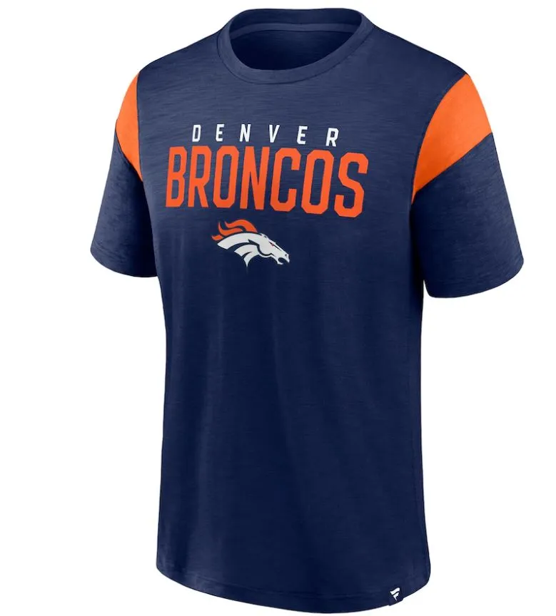 Men's Denver Broncos Navy Home Stretch Team T-Shirt