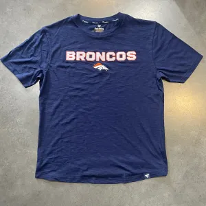 Men's Denver Broncos Navy Jumping The Gun T Shirt