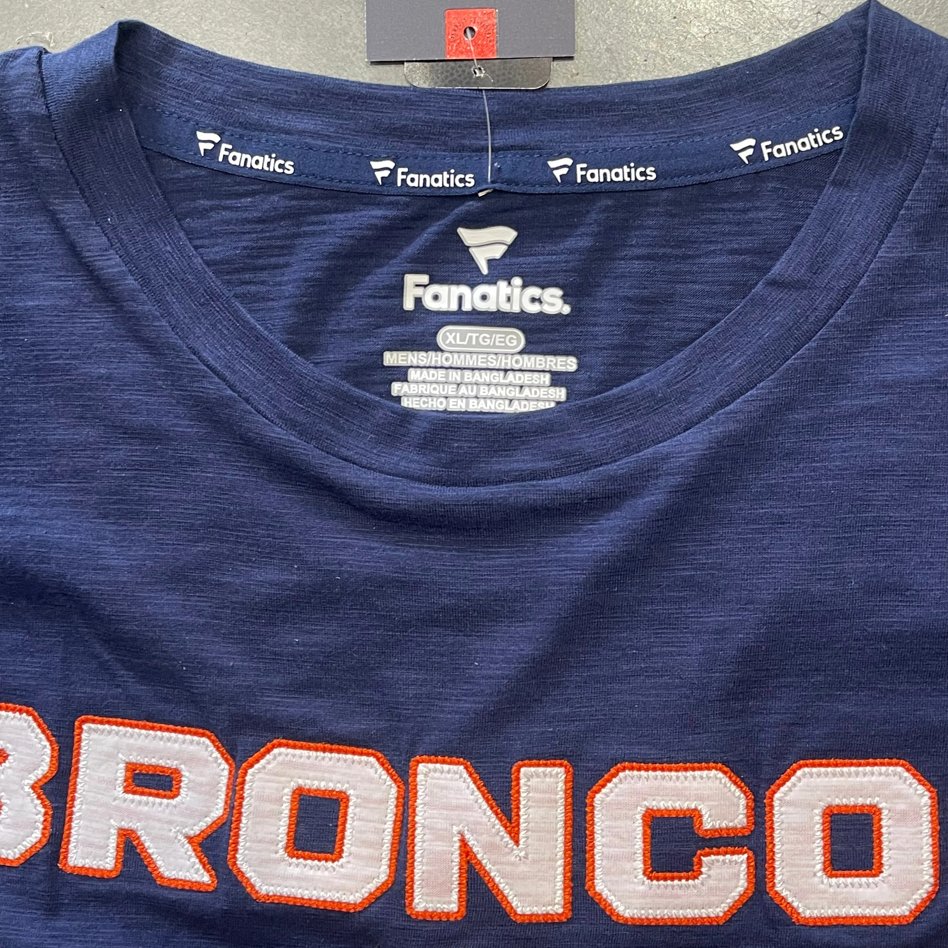 Men's Denver Broncos Navy Jumping The Gun T Shirt