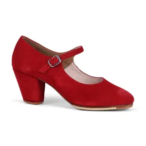 Miguelito 1681 Women's Flamenco Dance Shoes with Nails, Sevilla, Suede, 2.5" Heel