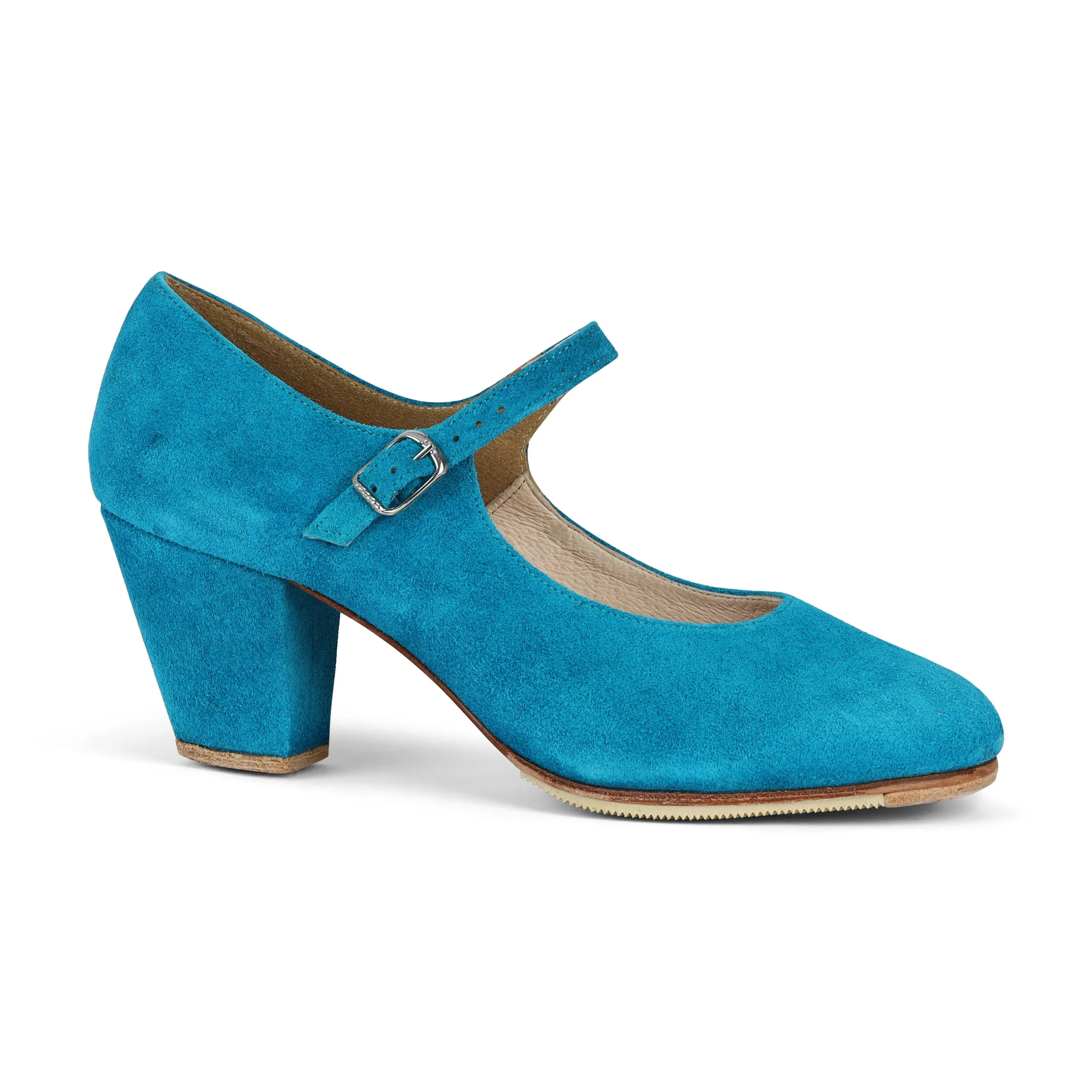 Miguelito 1681 Women's Flamenco Dance Shoes with Nails, Sevilla, Suede, 2.5" Heel