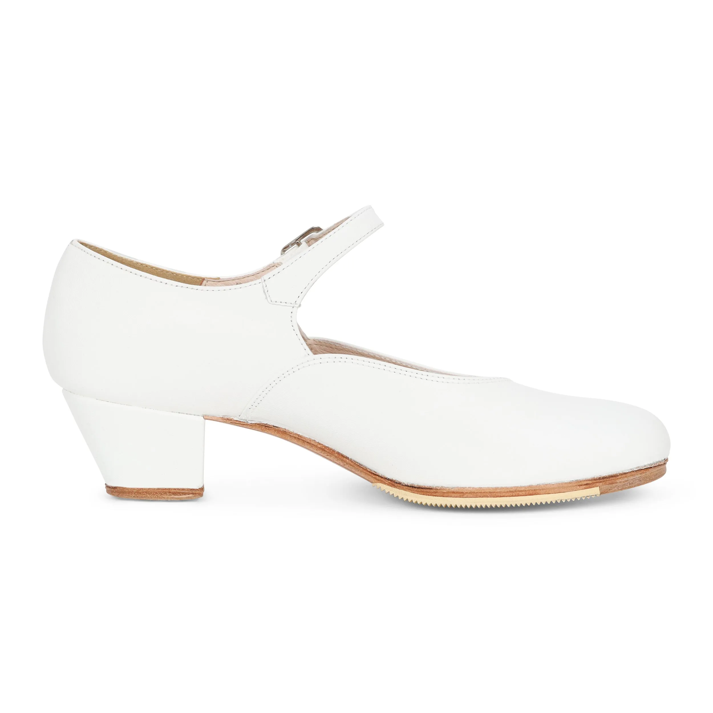 Miguelito 1710 Women's Folklorico Dance Shoes with Nails, Leather, Español, 1.5" Heel, Black