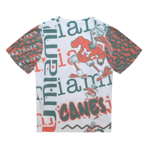Mitchell & Ness Unisex Jumbotron 2.0 Sublimated Ss Tee University Of Miami