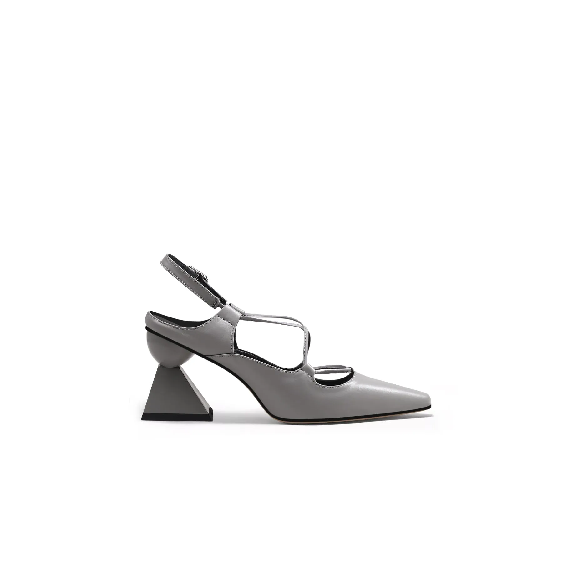 Multi-Strap Pointed Toe Block Heels