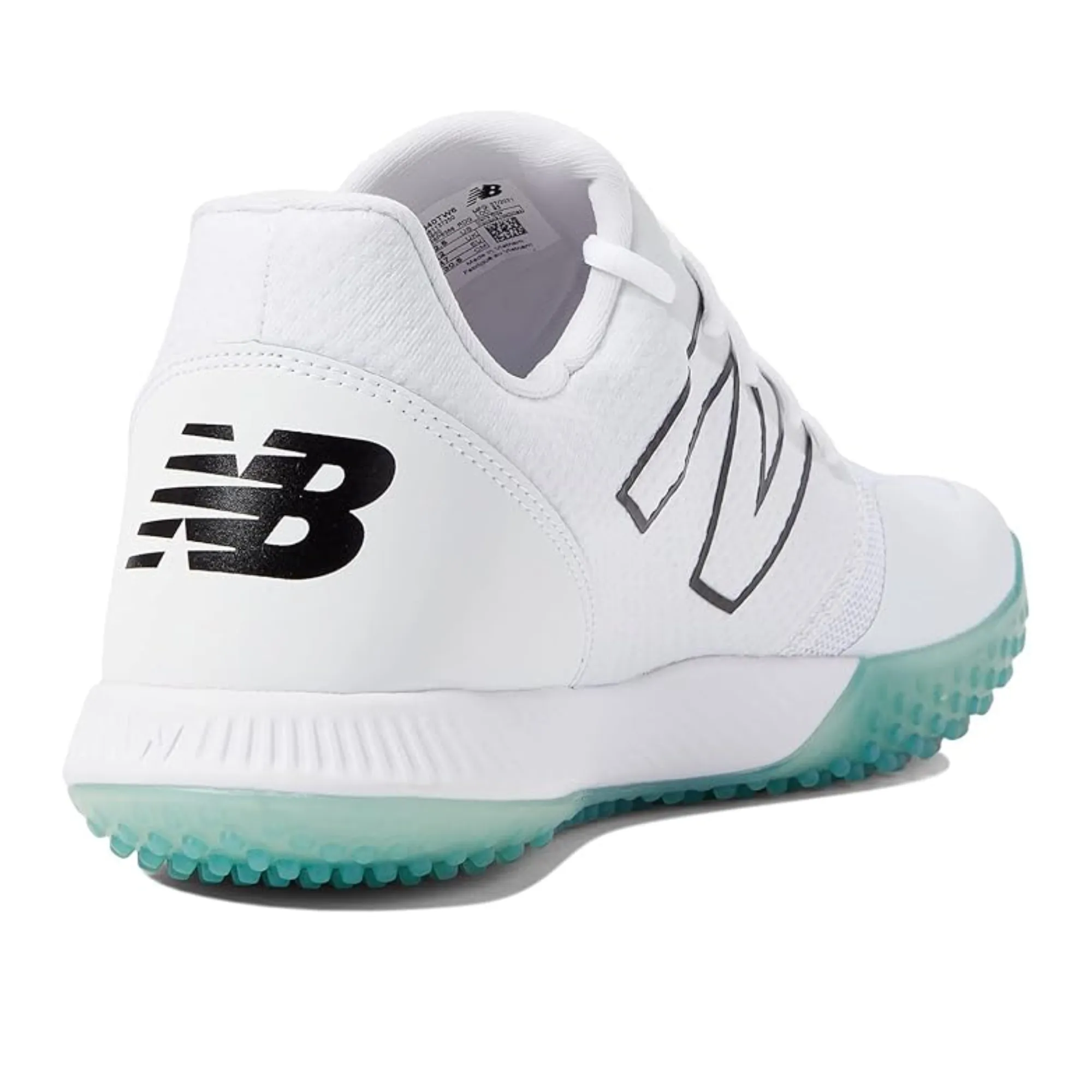 New Balance FuelCell 4040 V6 Men's Turf Baseball Shoes (White Black Ice)
