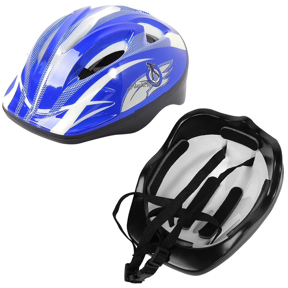 NEW LoyGkgas New Children's Riding Helmet Anti Drop Cartoon Sports Bicycle Helmet (Royal blue)