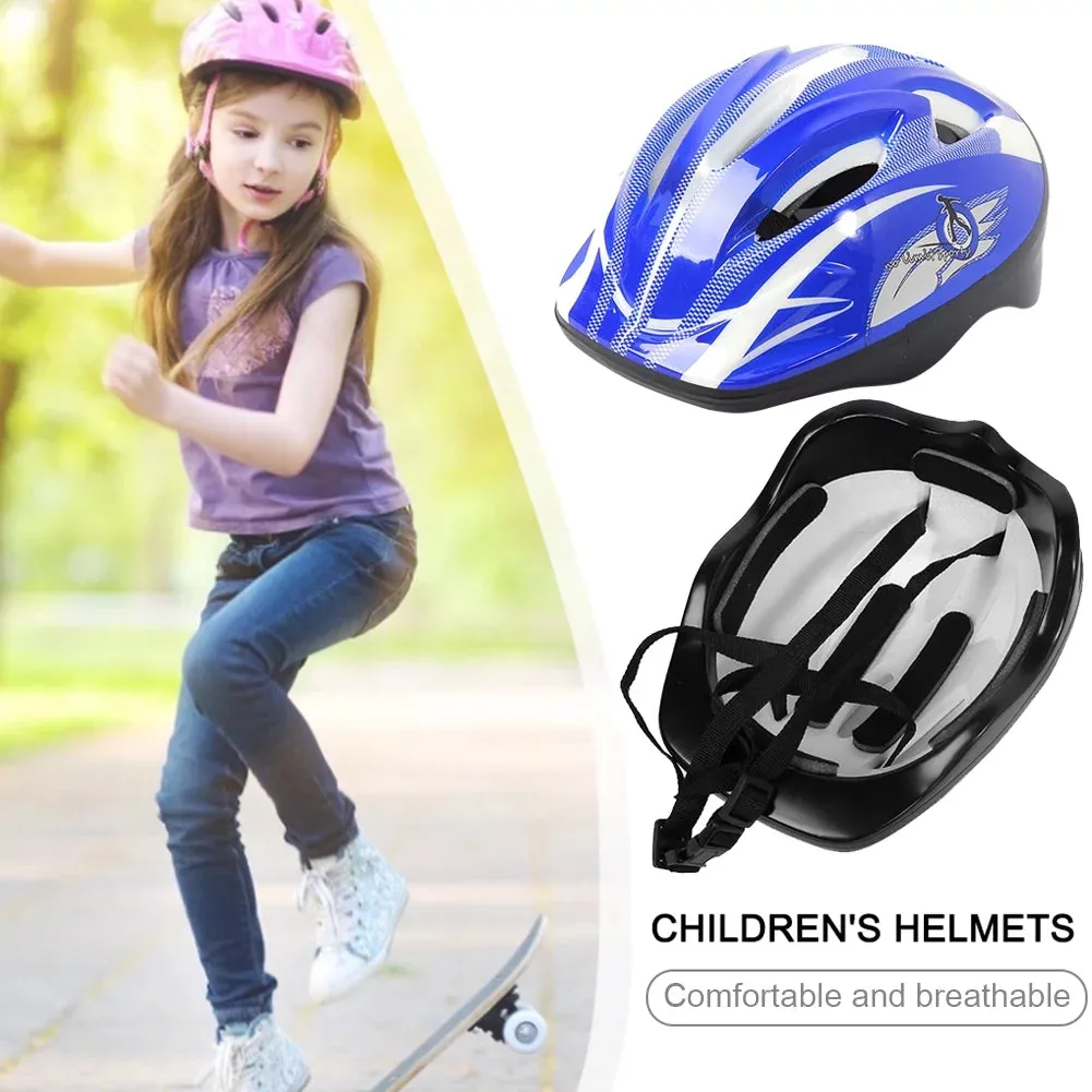 NEW LoyGkgas New Children's Riding Helmet Anti Drop Cartoon Sports Bicycle Helmet (Royal blue)