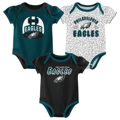 New - NFL Baby Girls' Onesies 3pk Set