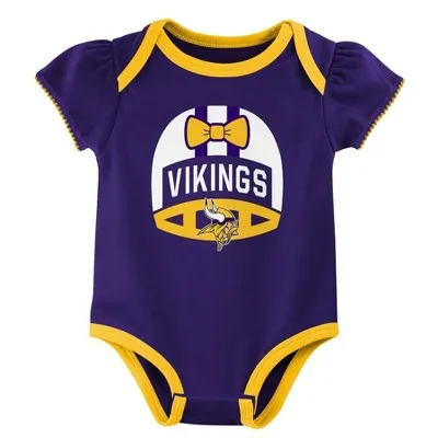 New - NFL Baby Girls' Onesies 3pk Set