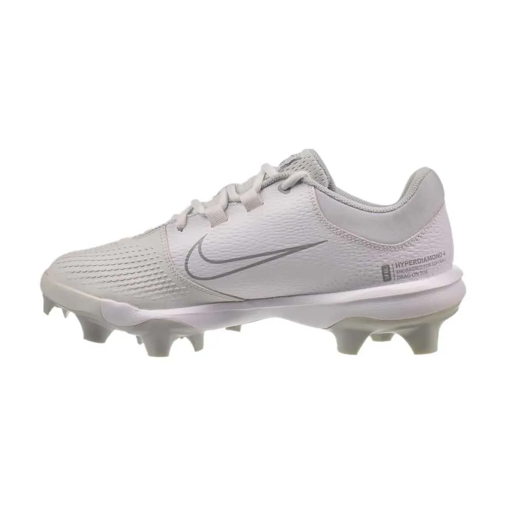 Nike Hyperdiamond 4 Pro MCS Softball Women's Cleats White-Pure Platinum dc8990-100