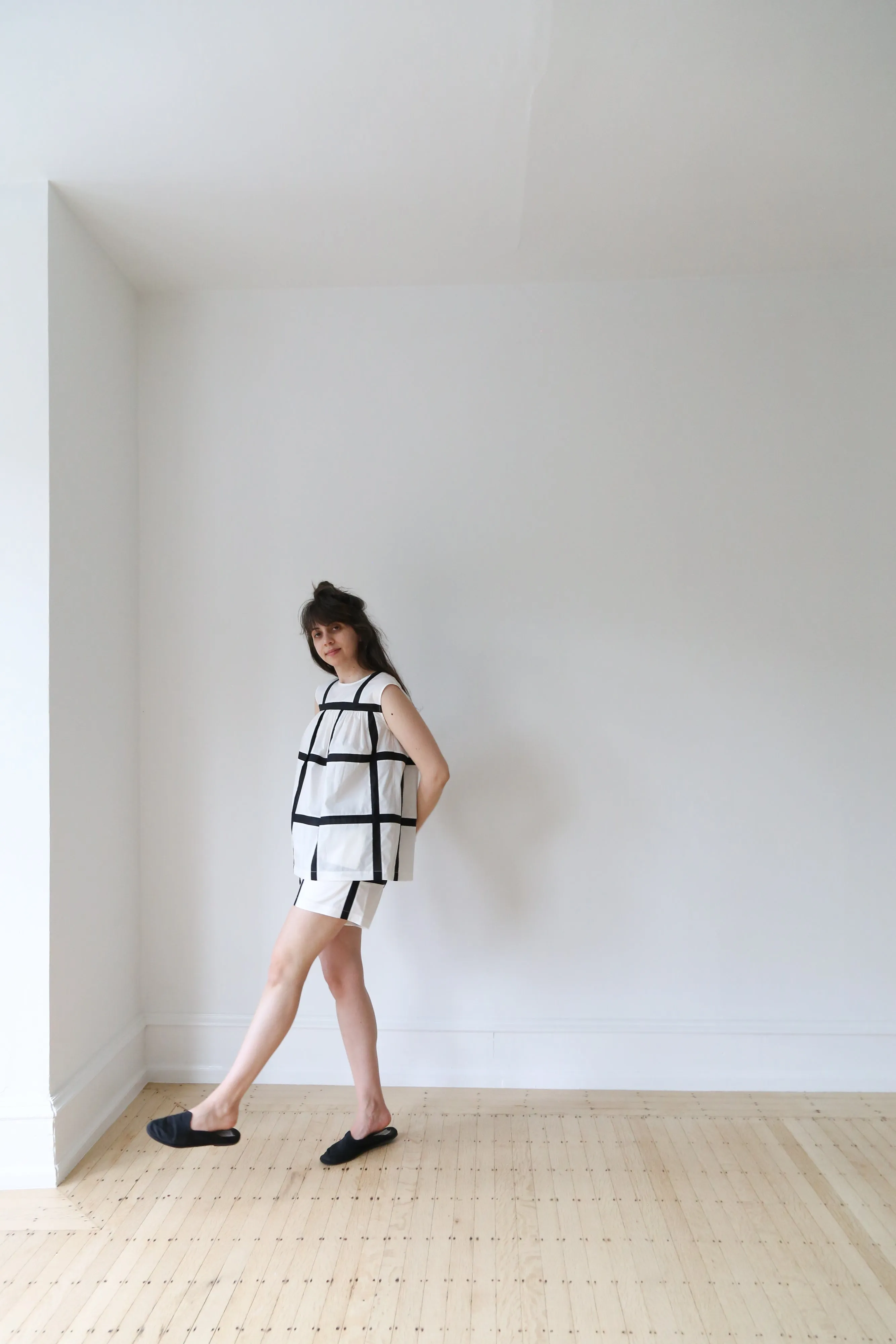 Nina Donis Black and White Check Set