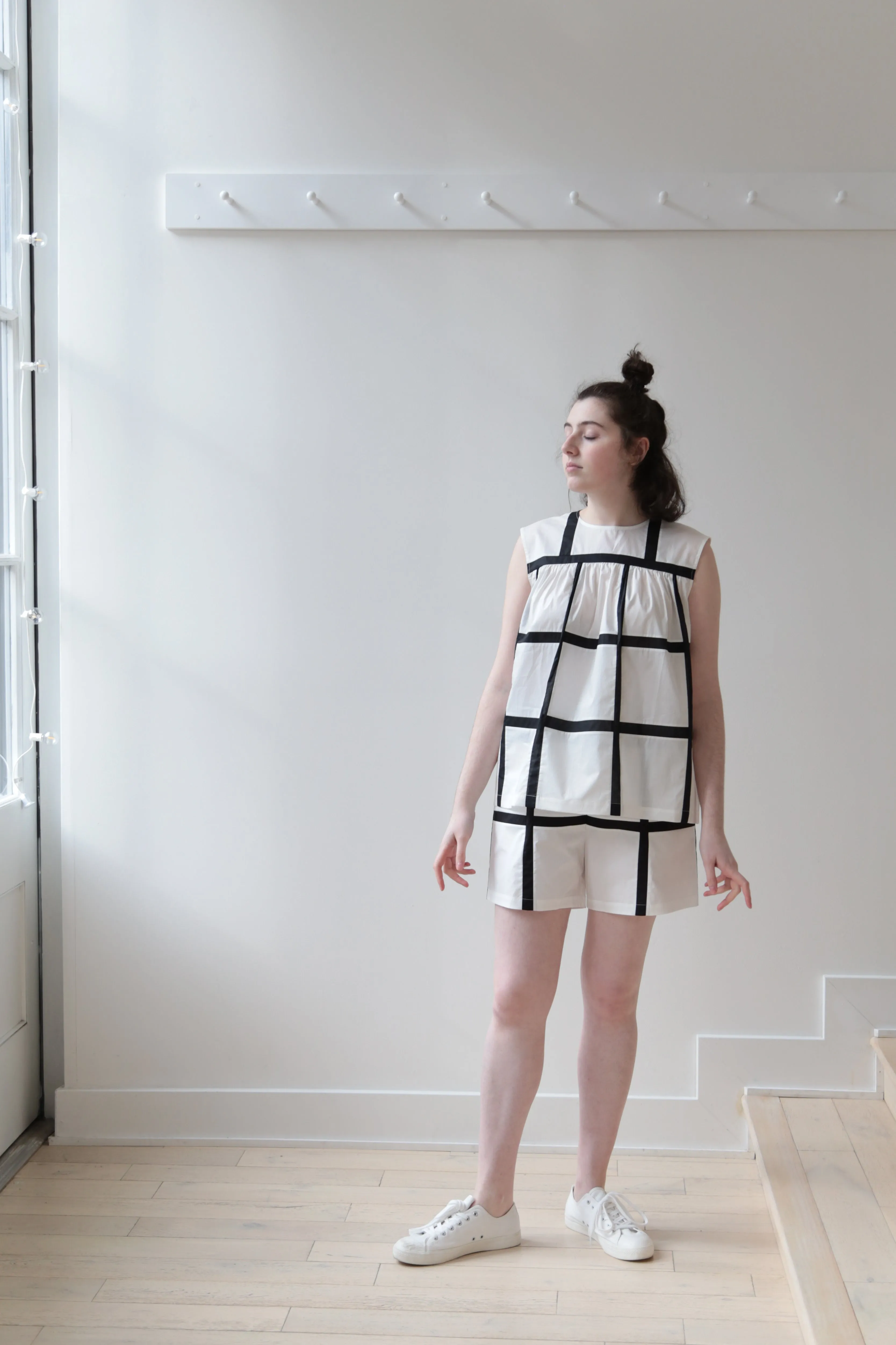 Nina Donis Black and White Check Set