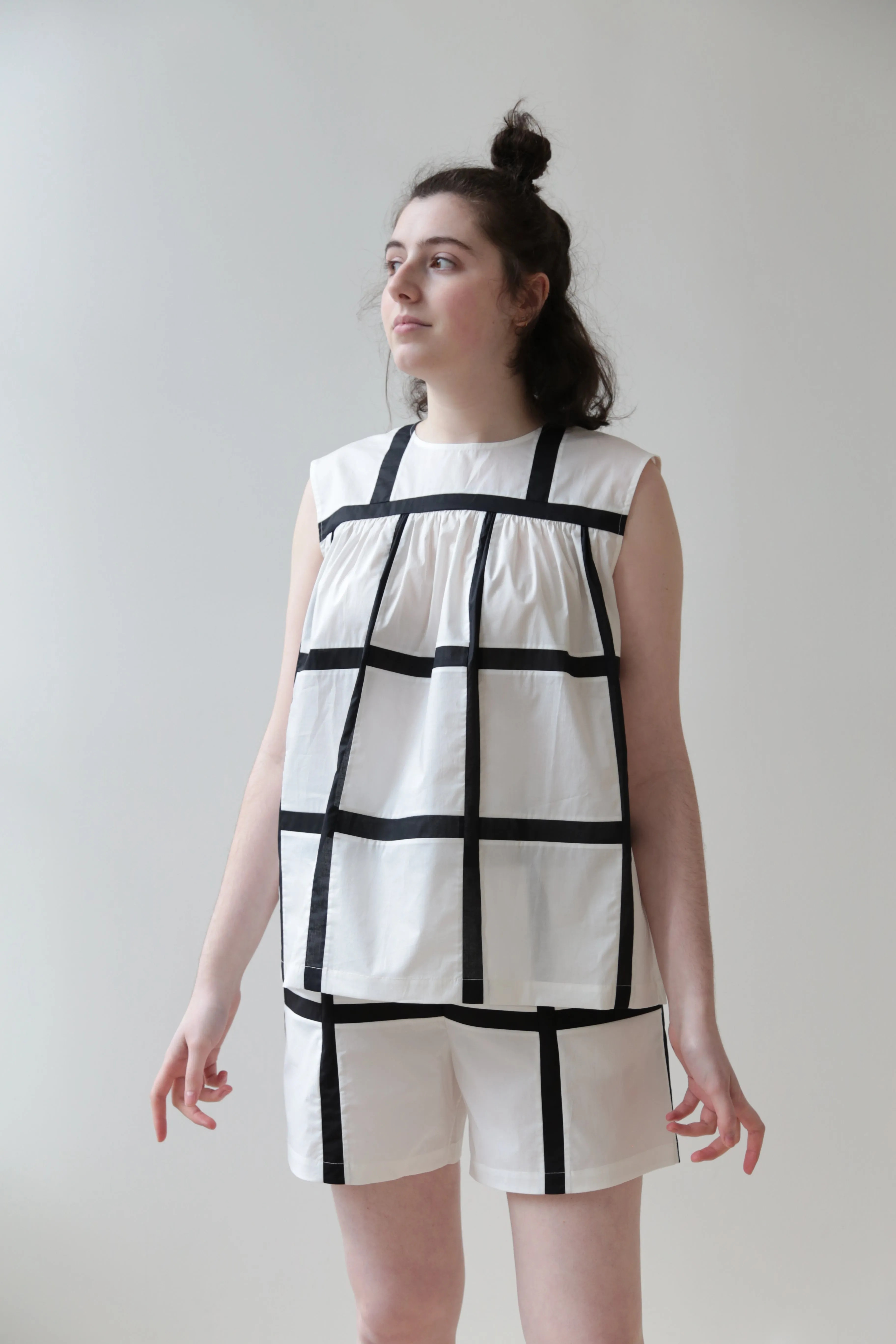 Nina Donis Black and White Check Set