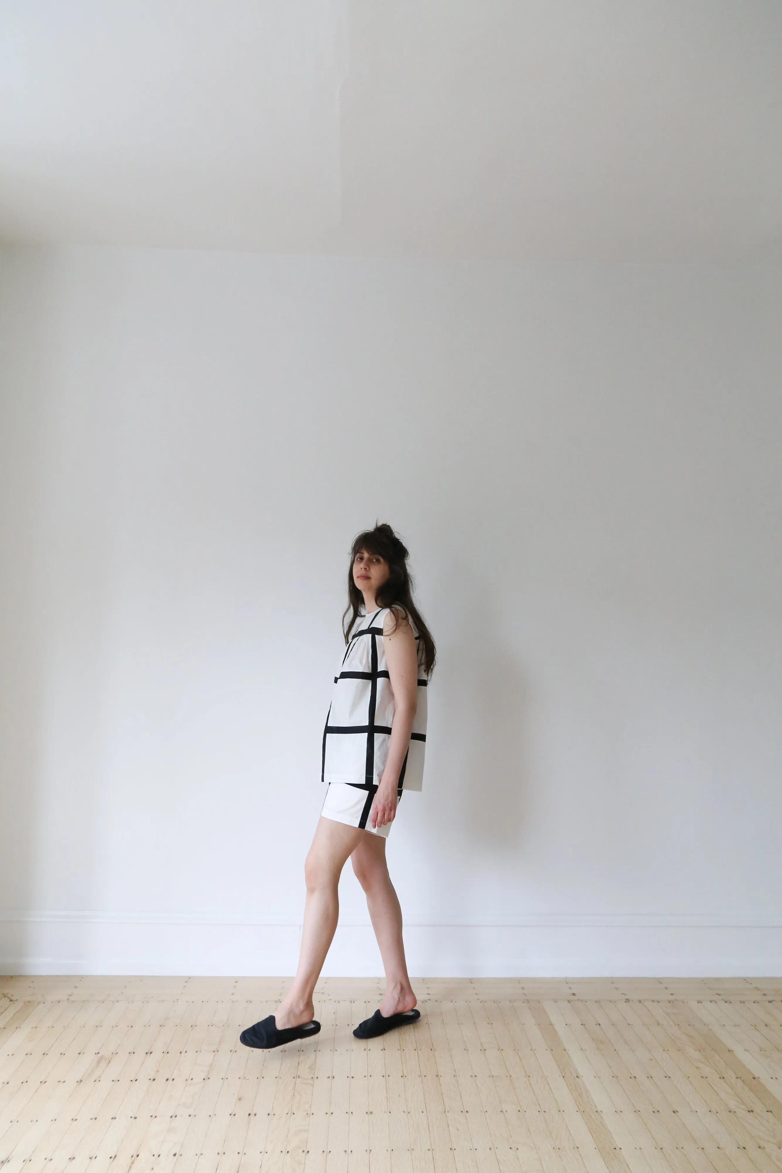 Nina Donis Black and White Check Set