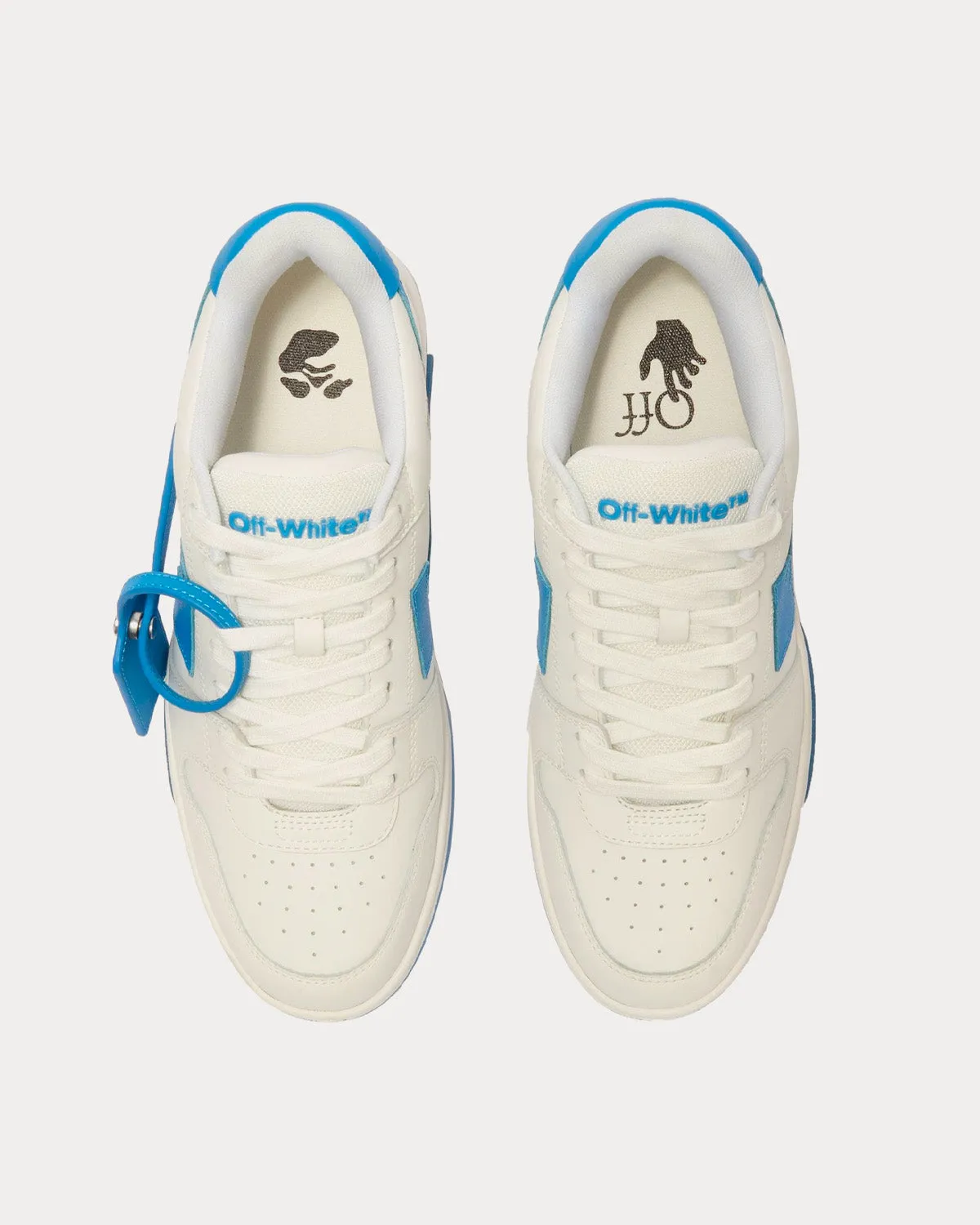 Out Of Office Calf Leather White / Blue Low Top Sneakers