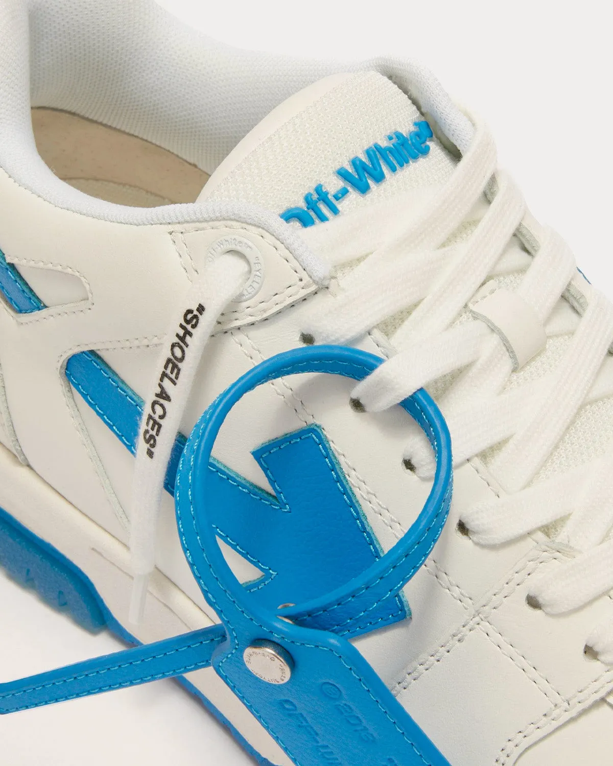 Out Of Office Calf Leather White / Blue Low Top Sneakers