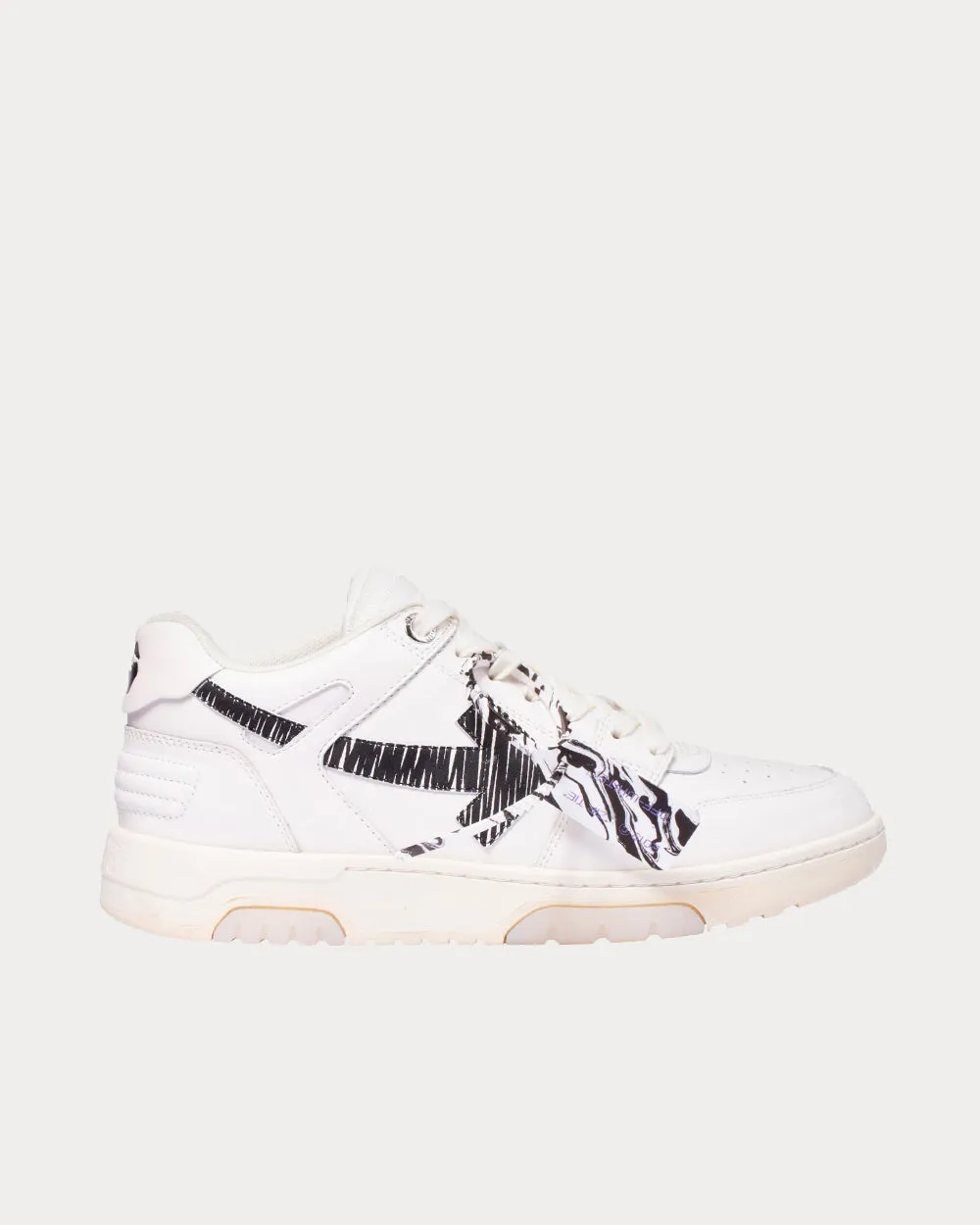 Out Of Office "OOO" White Black Low Top Sneakers
