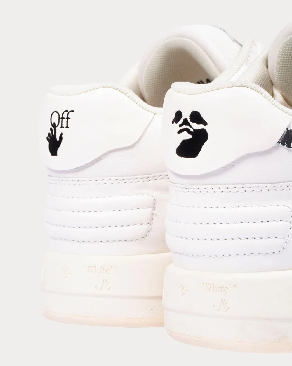 Out Of Office "OOO" White Black Low Top Sneakers