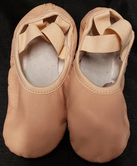 Passe Jr. -- Children's Leather Full Sole Ballet Drawstring Free -- Pink
