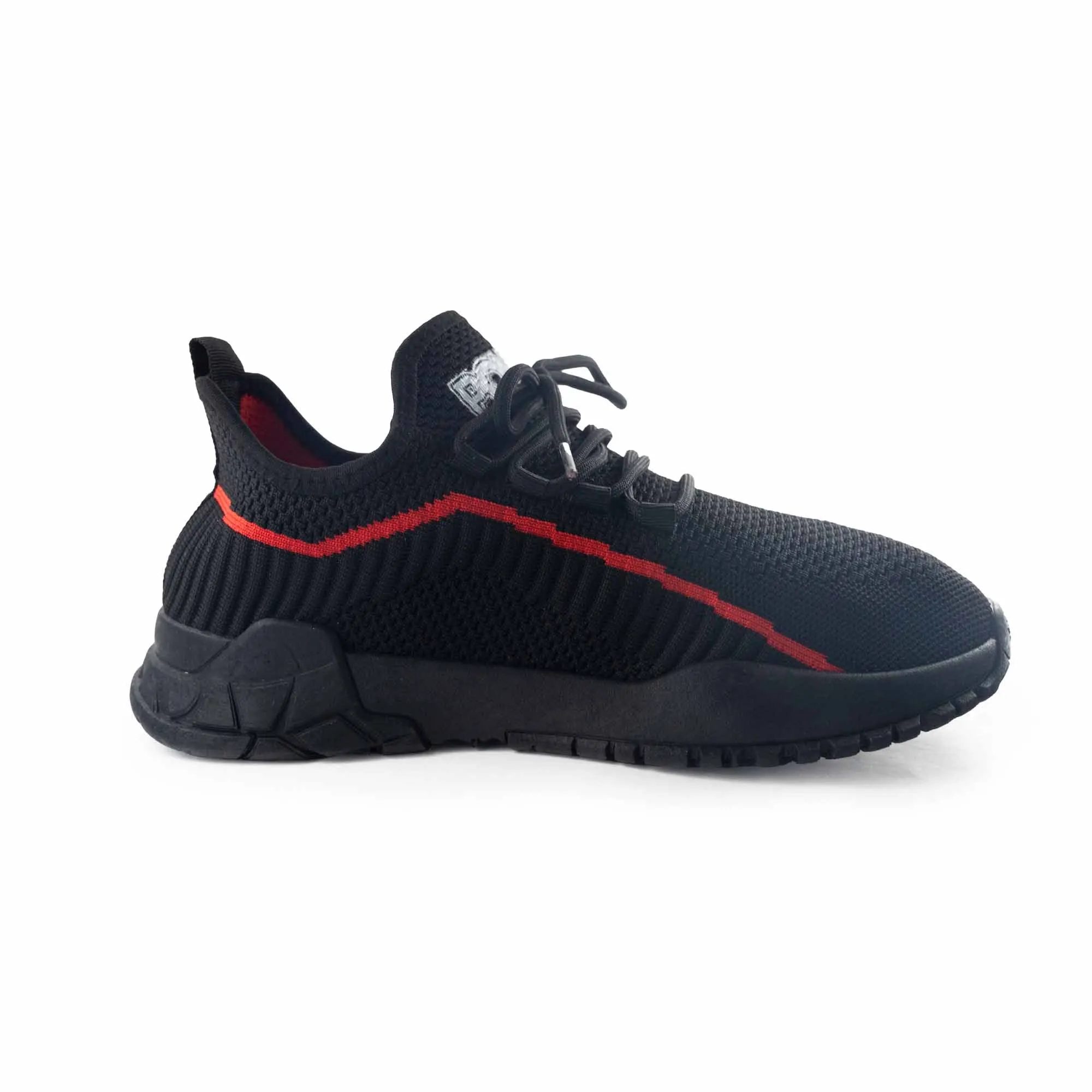 PONY PP1 ROCKY KNIT LACE-UP LOW SPORTS MEN SHOES BLACK/RED