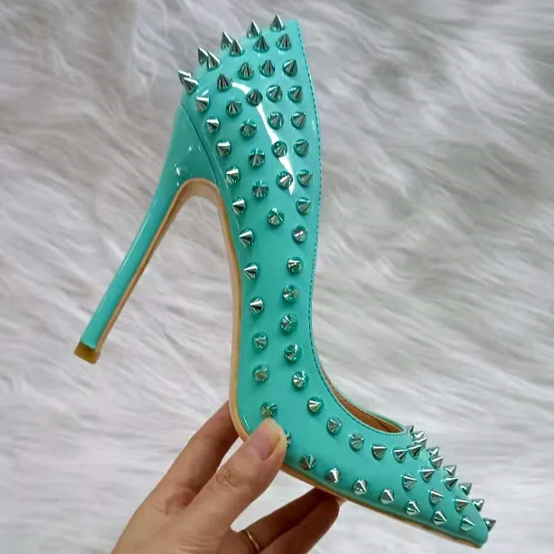 Punk and Chic Pointed Toe High Heel Shoes with Studs