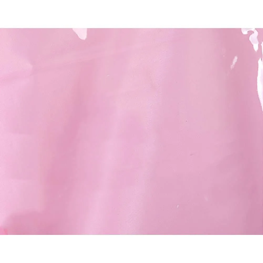 QEES Pink Costume Garment Bag with 4 Zipper Pockets, 37" Clear Kids Garment Bags, Dance Costume Bags, Children's Garment & Costume Bags for Dance Competitions,Travel and Closet Storage YFZ71 (3 PCS)