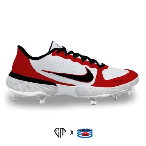 "Chicago" Nike Alpha Huarache Elite 3 Cleats by Stadium Custom Kicks