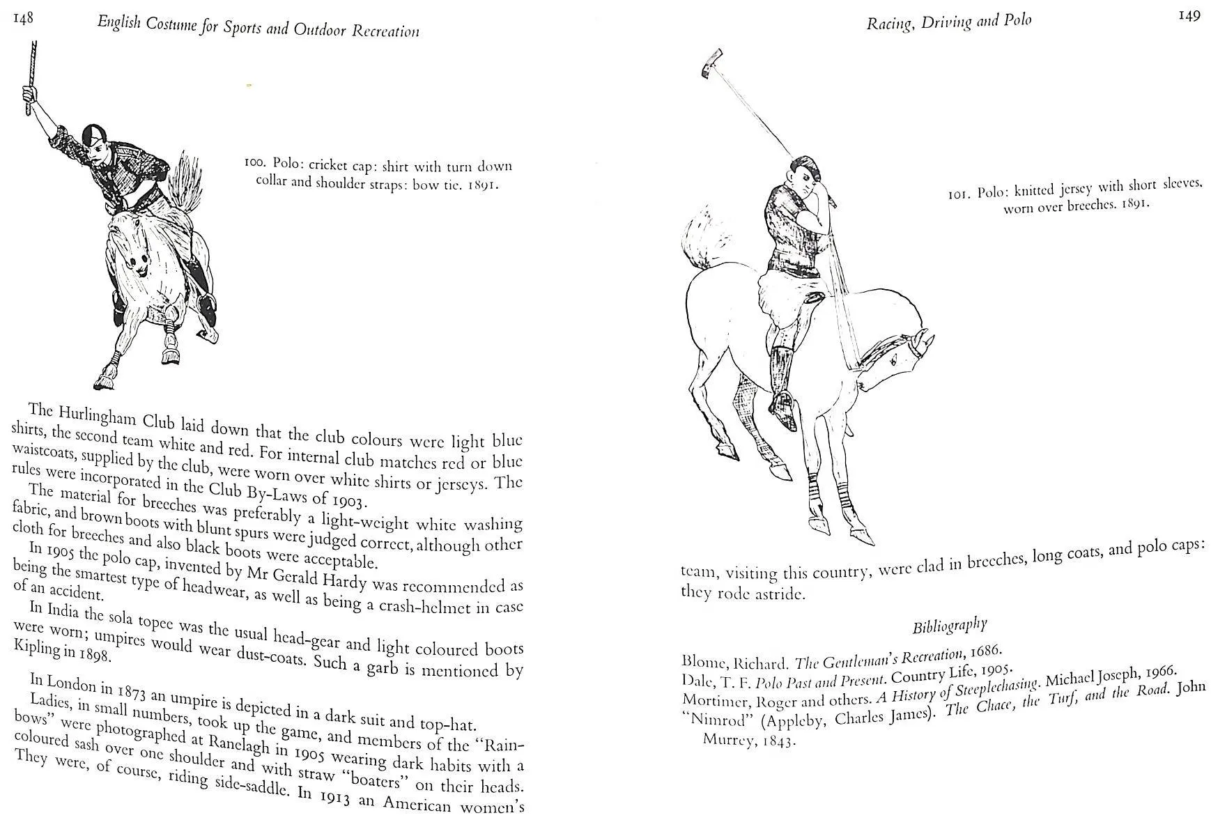 "English Costume For Sports & Outdoor Recreation: From The 16th To 19th Centuries" CUNNINGTON, Phillis & MANSFIELD, Alan