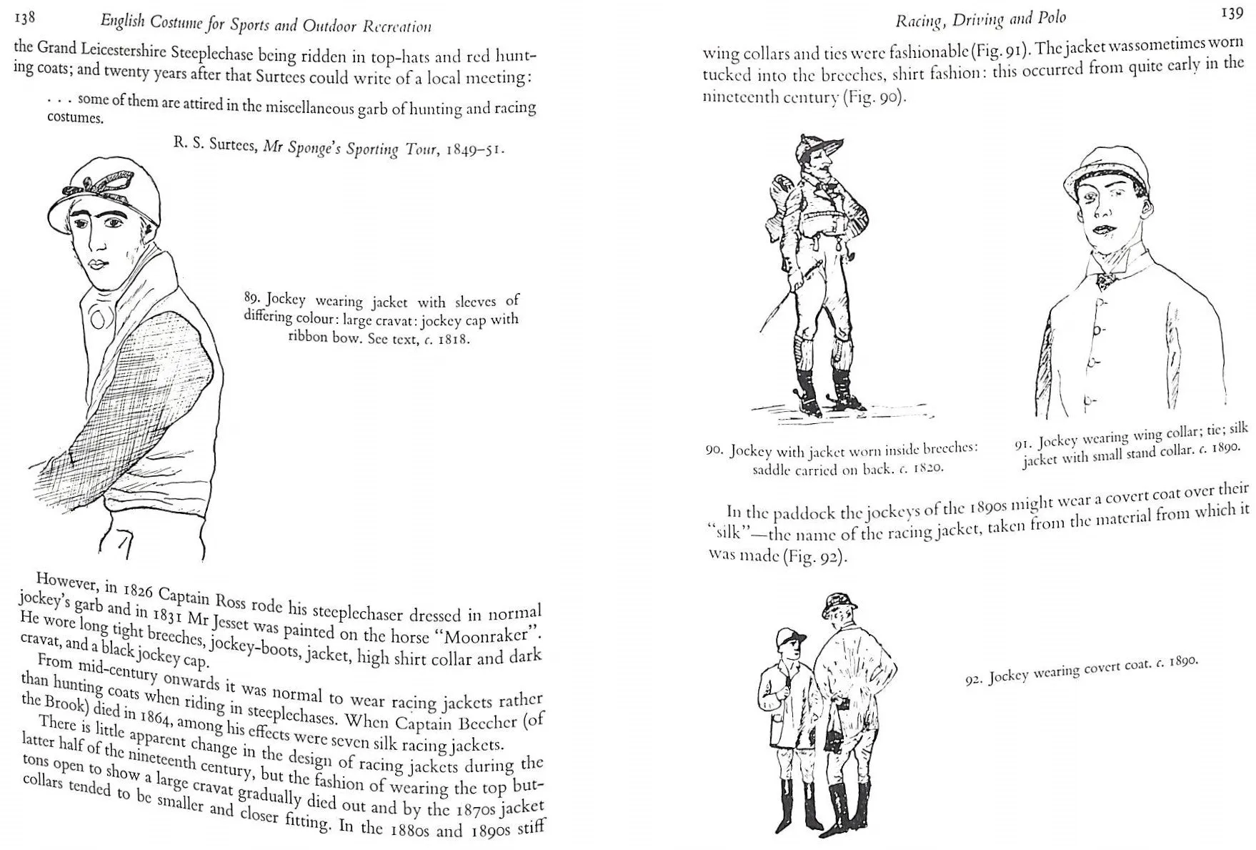 "English Costume For Sports & Outdoor Recreation: From The 16th To 19th Centuries" CUNNINGTON, Phillis & MANSFIELD, Alan