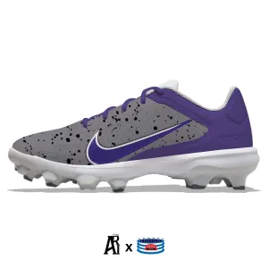 "Purple Cement" Nike Force Trout 8 Pro MCS Cleats by Stadium Custom Kicks