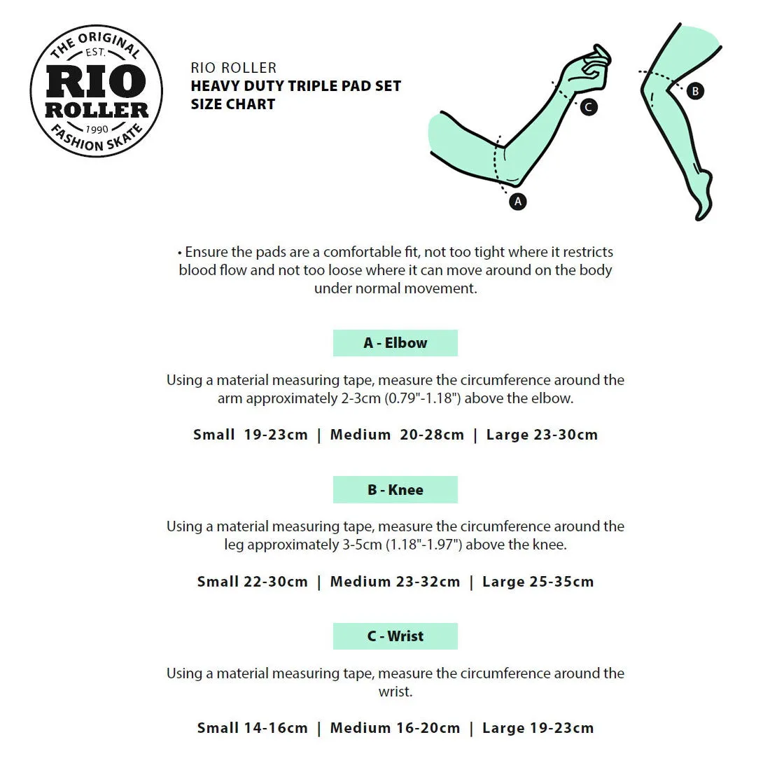 Rio Roller Triple Pad Set - Red/Mint