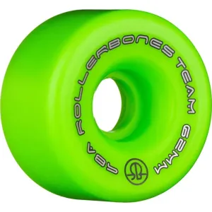 RollerBones 62mm 98A Team Logo Green Roller Skate Wheels 8pk