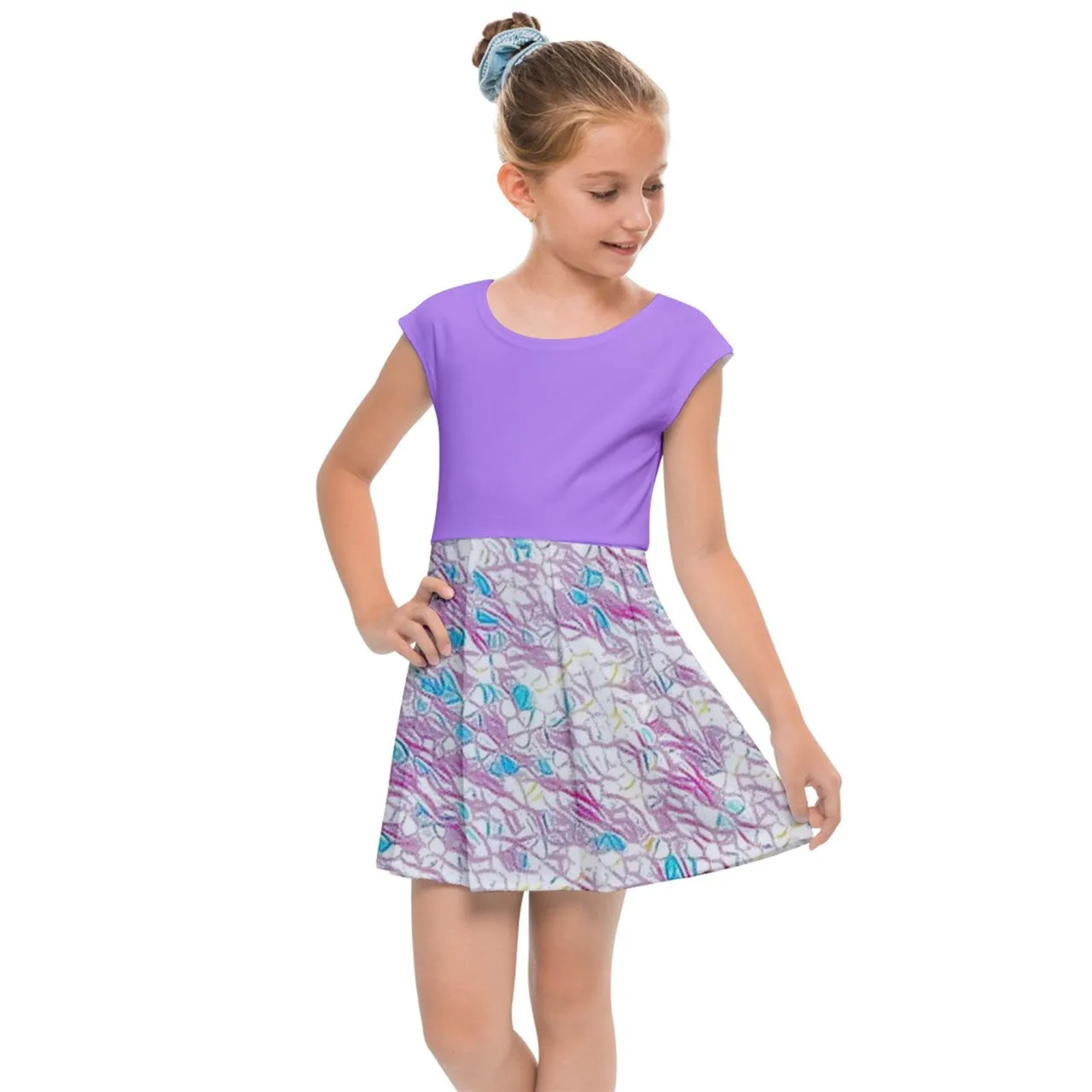 Royal Pallette Kids' Cap Sleeve Dress