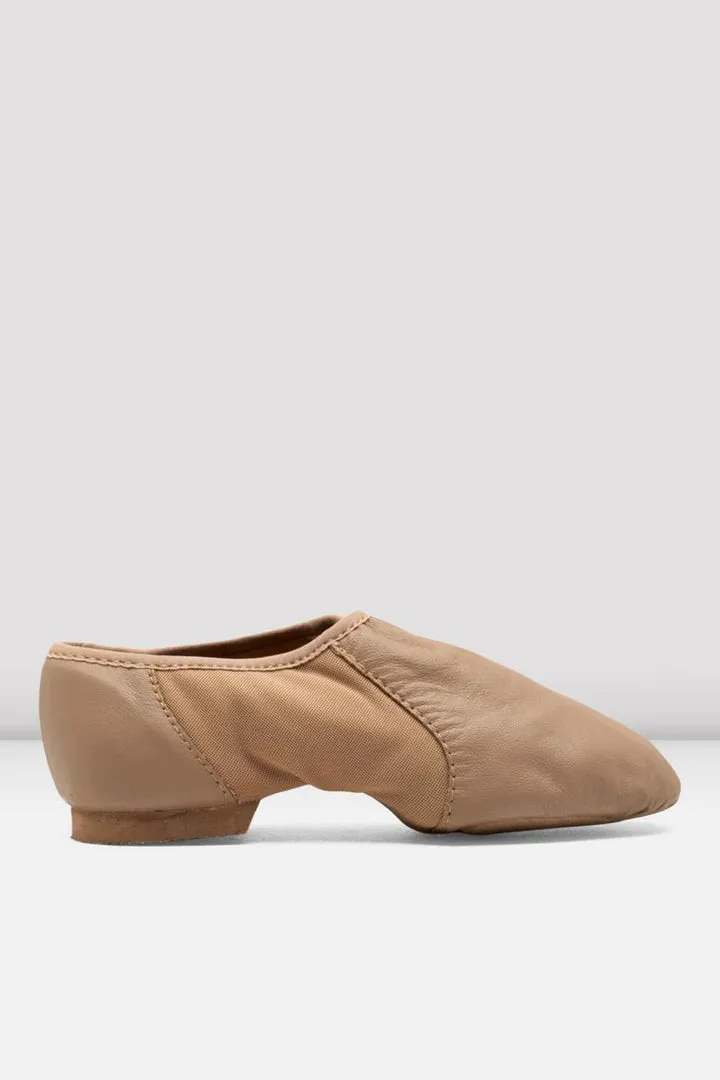 S0495G - Tan - Girls Neo-Flex Slip On Leather Jazz Shoe - Select Size
