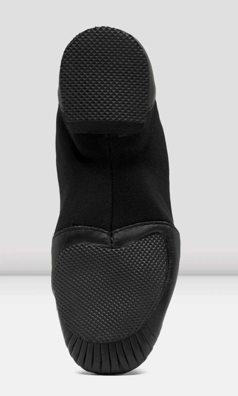 S0495L - Black - Ladies Neo-Flex Slip On Leather Jazz Shoe - Select Size