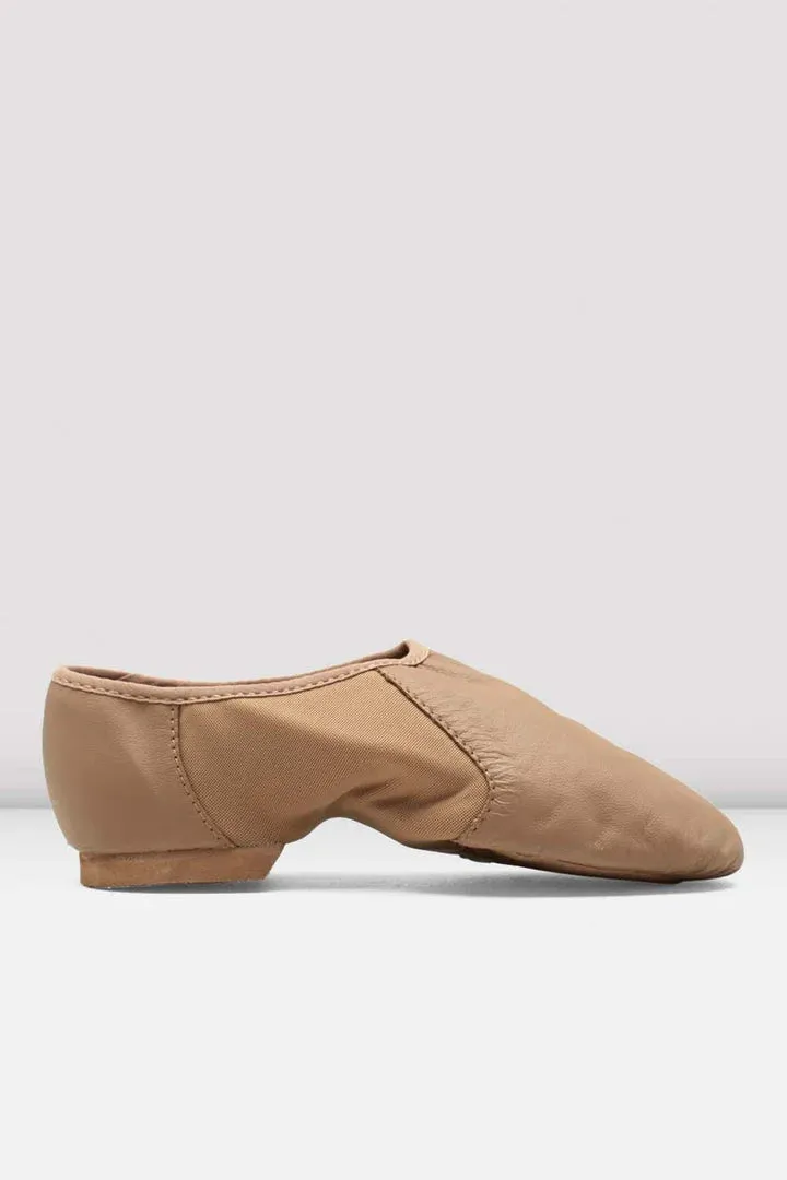 S0495L - Tan - Ladies Neo-Flex Slip On Leather Jazz Shoe - Select Size