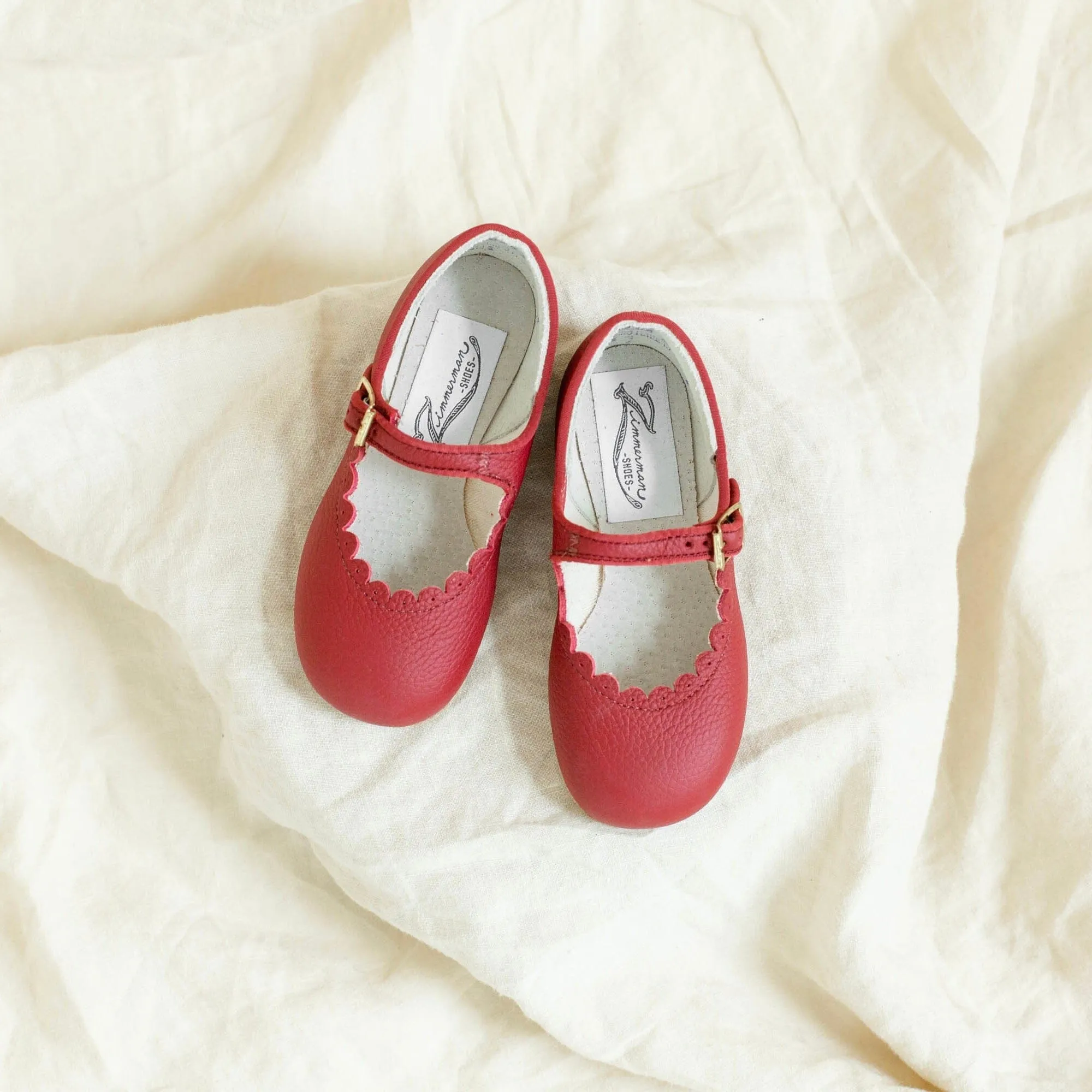 Scalloped Mary Jane | Burgundy