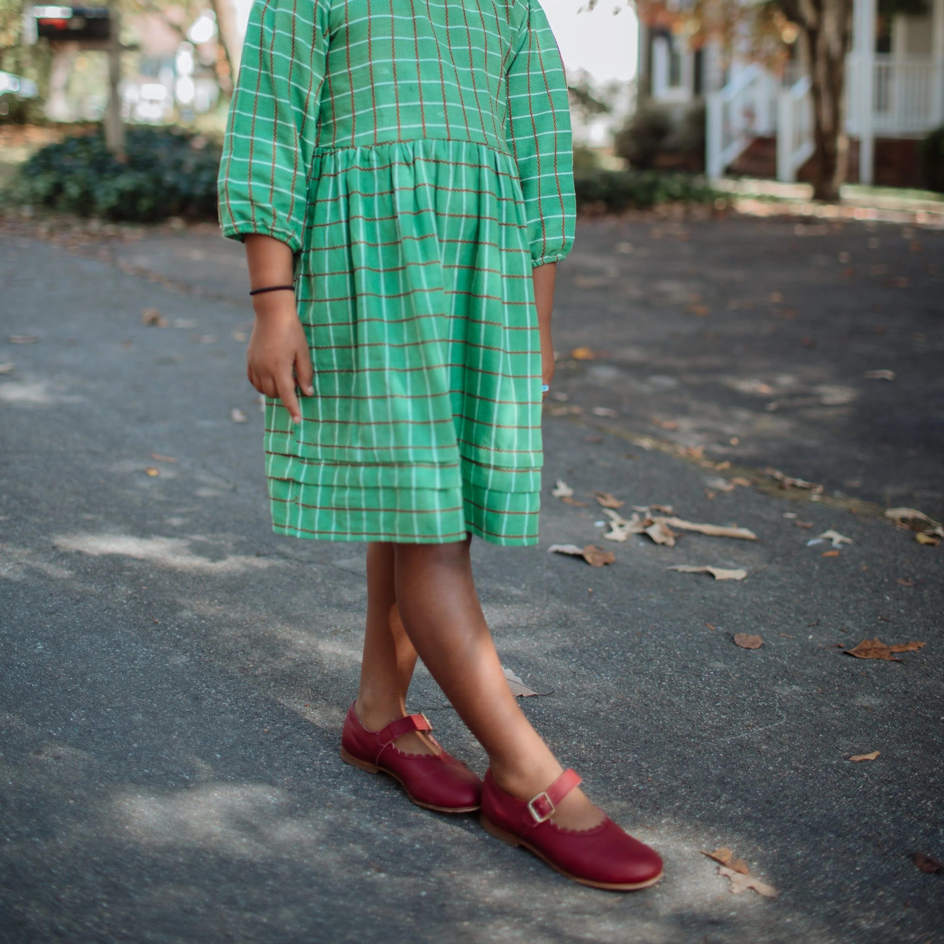 Scalloped Mary Jane | Burgundy