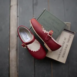 Scalloped Mary Jane | Burgundy